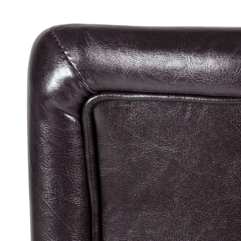 Luxury Brown Faux Leather Barstool