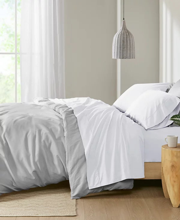 Peached Cotton Percale 3-Pc. Sheet Set, Twin