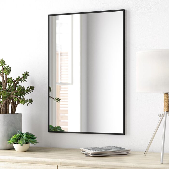 Black Modern Wall-Mounted Bathroom/Vanity Mirror
