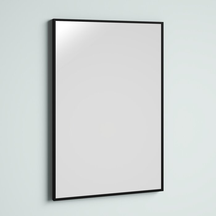 Black Modern Wall-Mounted Bathroom/Vanity Mirror