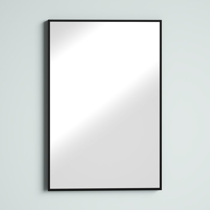 Black Modern Wall-Mounted Bathroom/Vanity Mirror