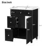 24'' Single Bathroom Vanity with Ceramic Top.