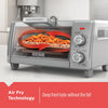 Crisp ‘N Bake Air Fry 4-Slice Toaster Oven, Silver & Black