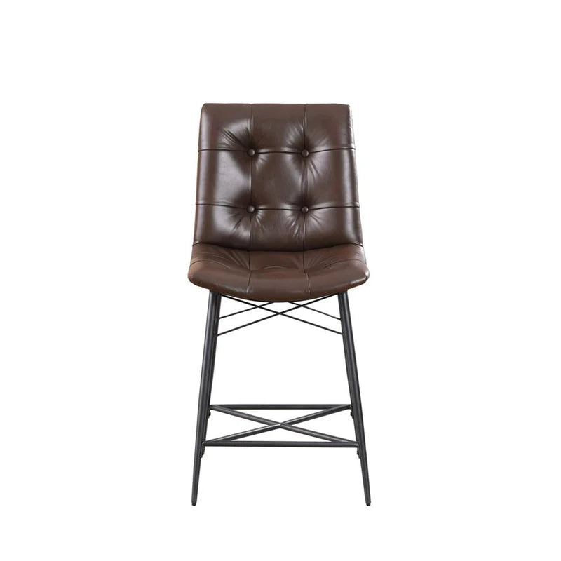 SET OF 4 25'' Counter Stool, Brown (2 boxes)
