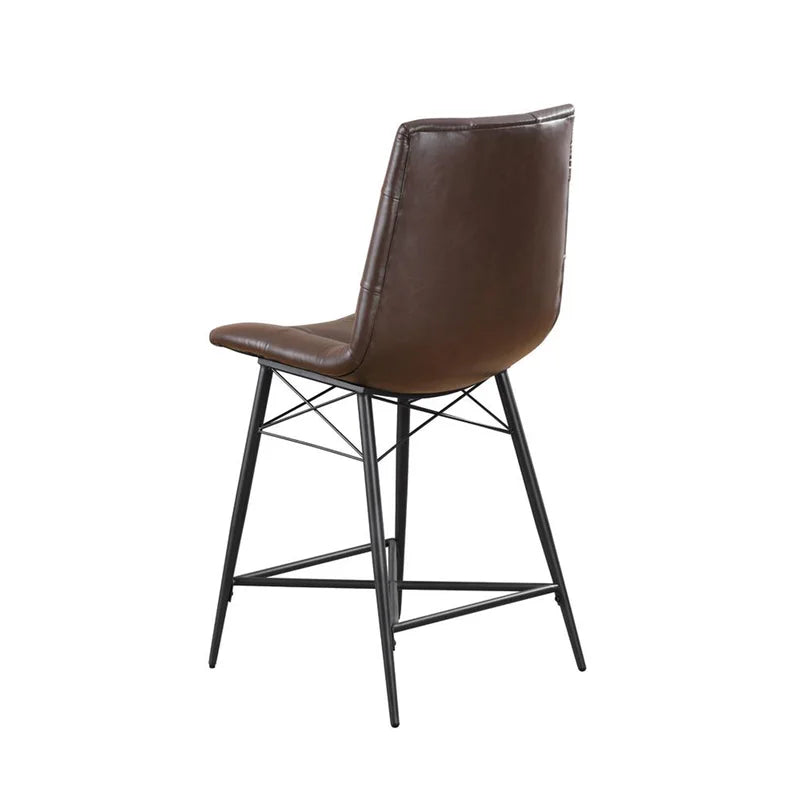 SET OF 4 25'' Counter Stool, Brown (2 boxes)