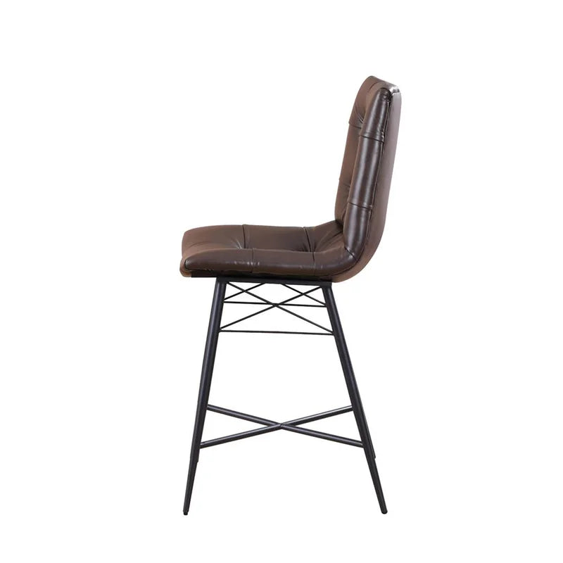 SET OF 4 25'' Counter Stool, Brown (2 boxes)