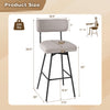 Counter Height Upholstered Swivel Bar Stool Set of 2