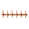 Wood & Brass Hook Rail