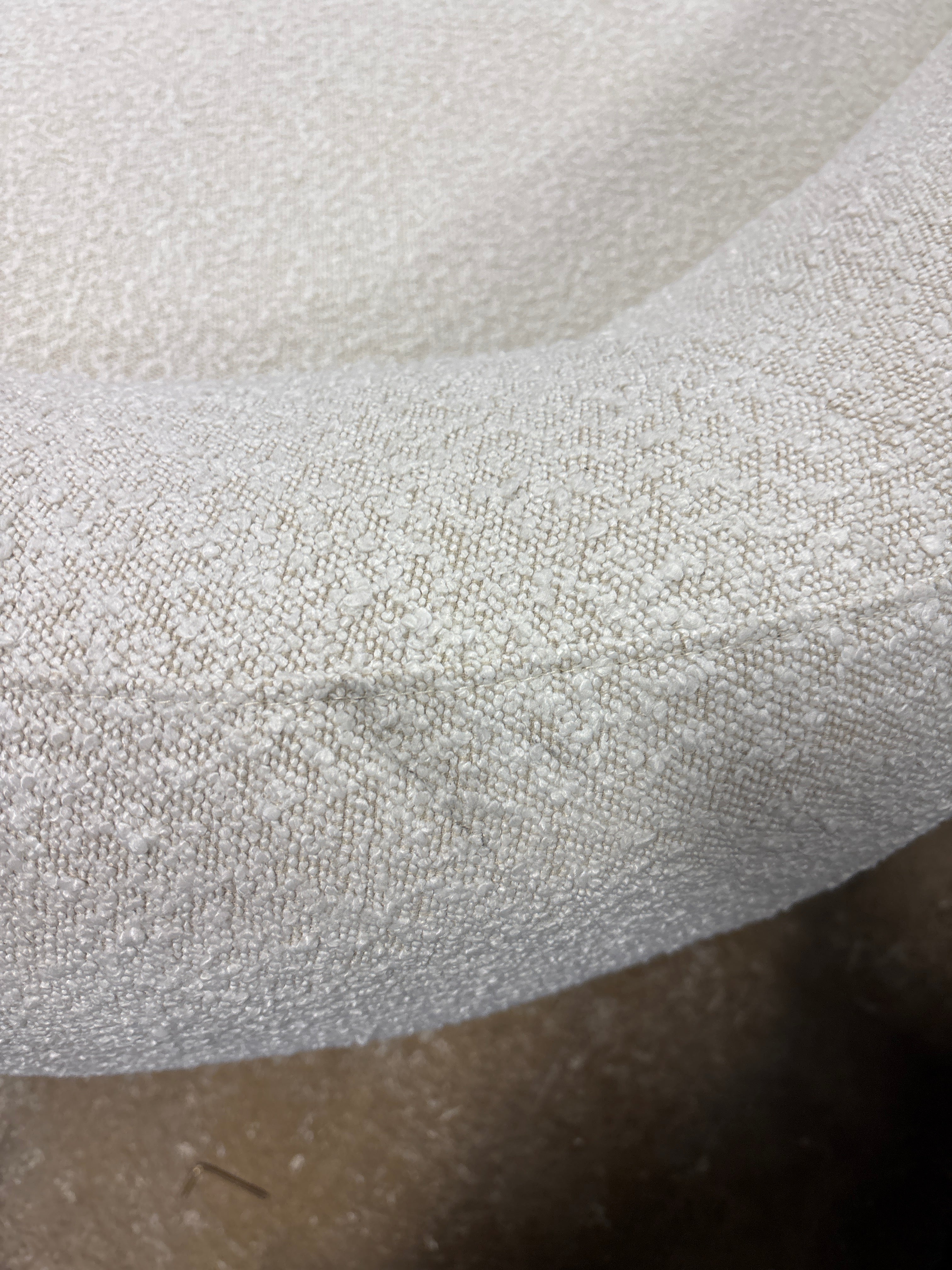 Foyzul 90" Rolled Arm Chesterfield Sofa - Cream Boucle SHOWROOM ITEM