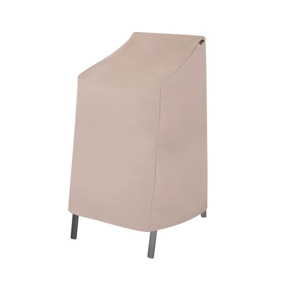 Basics Stackable High Back Chair & Bar Stool Cover, Beige, Set of 2