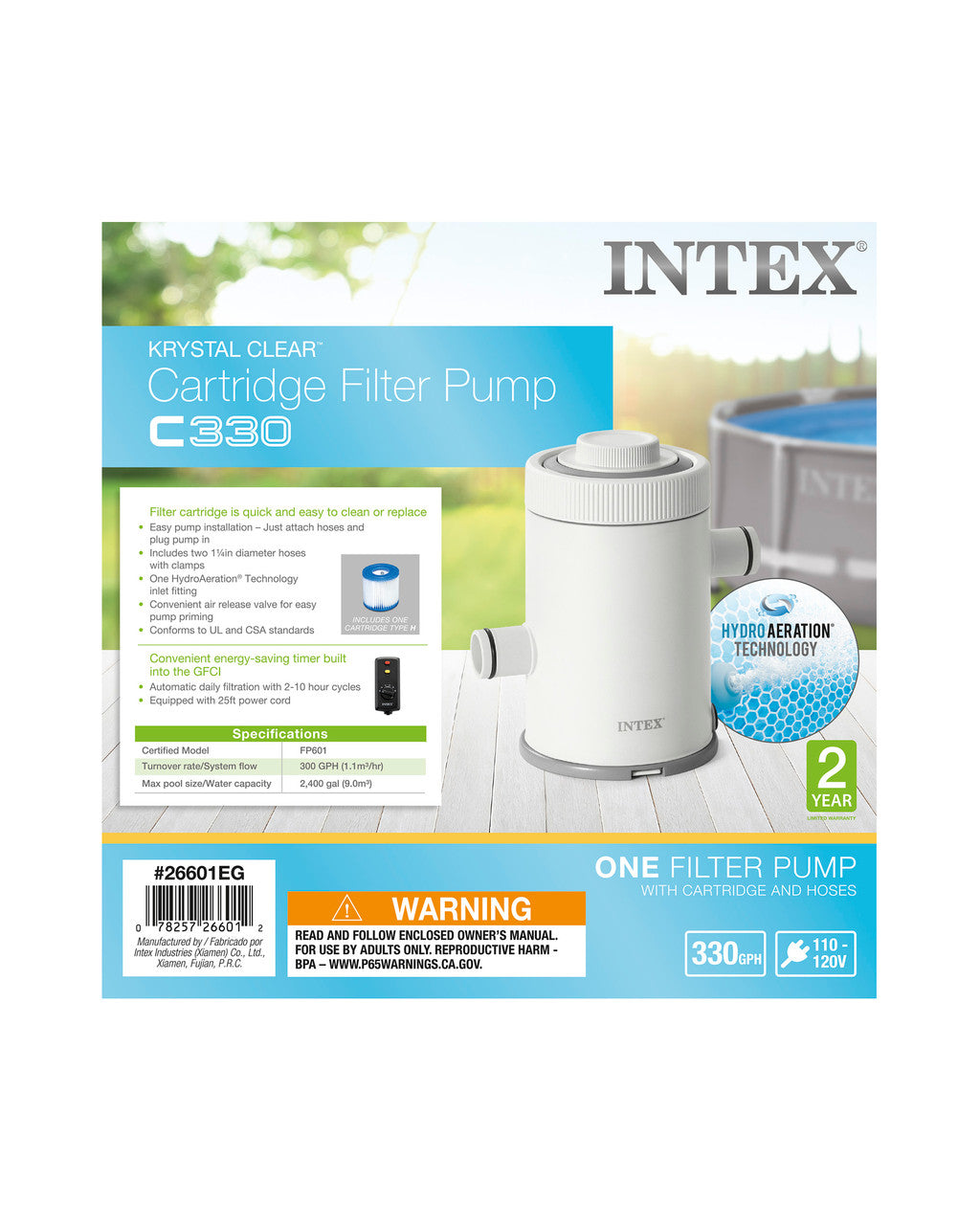 Cartridge Filter Pump W/ GFCI