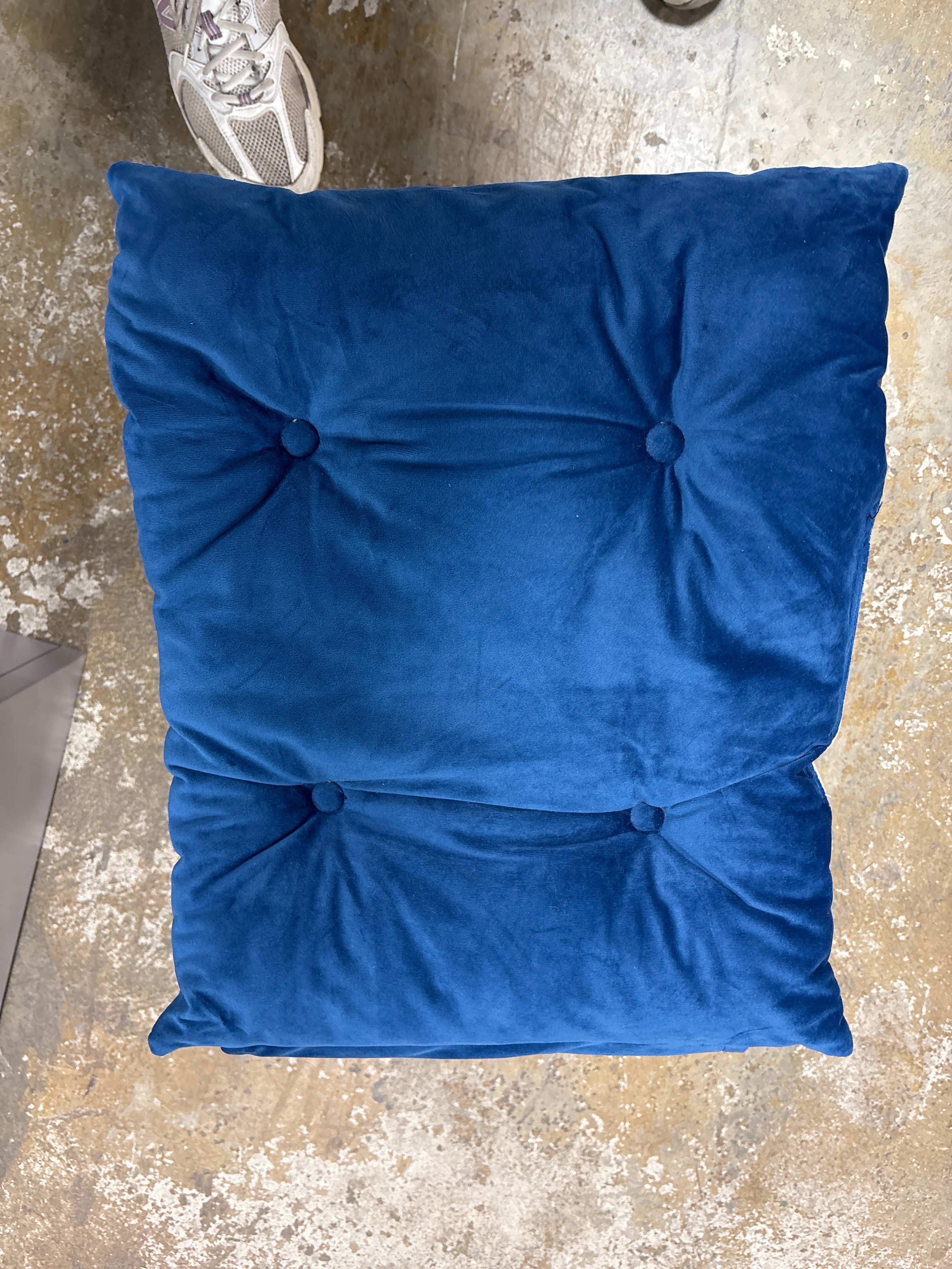 15"(H) Folding Footrest Stool - Royal Blue SHOWROOM ITEM