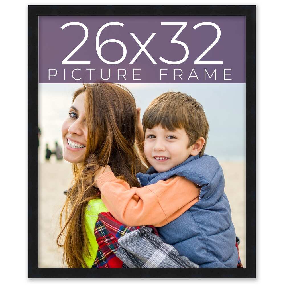 Black Picture Frame - Wood Picture Frame Complete with UV - Noir Classique - Set of 4