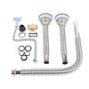 Kitchen Drain Kit Double Bowl Sink Pipe Fitting Plumbing Replacement Part