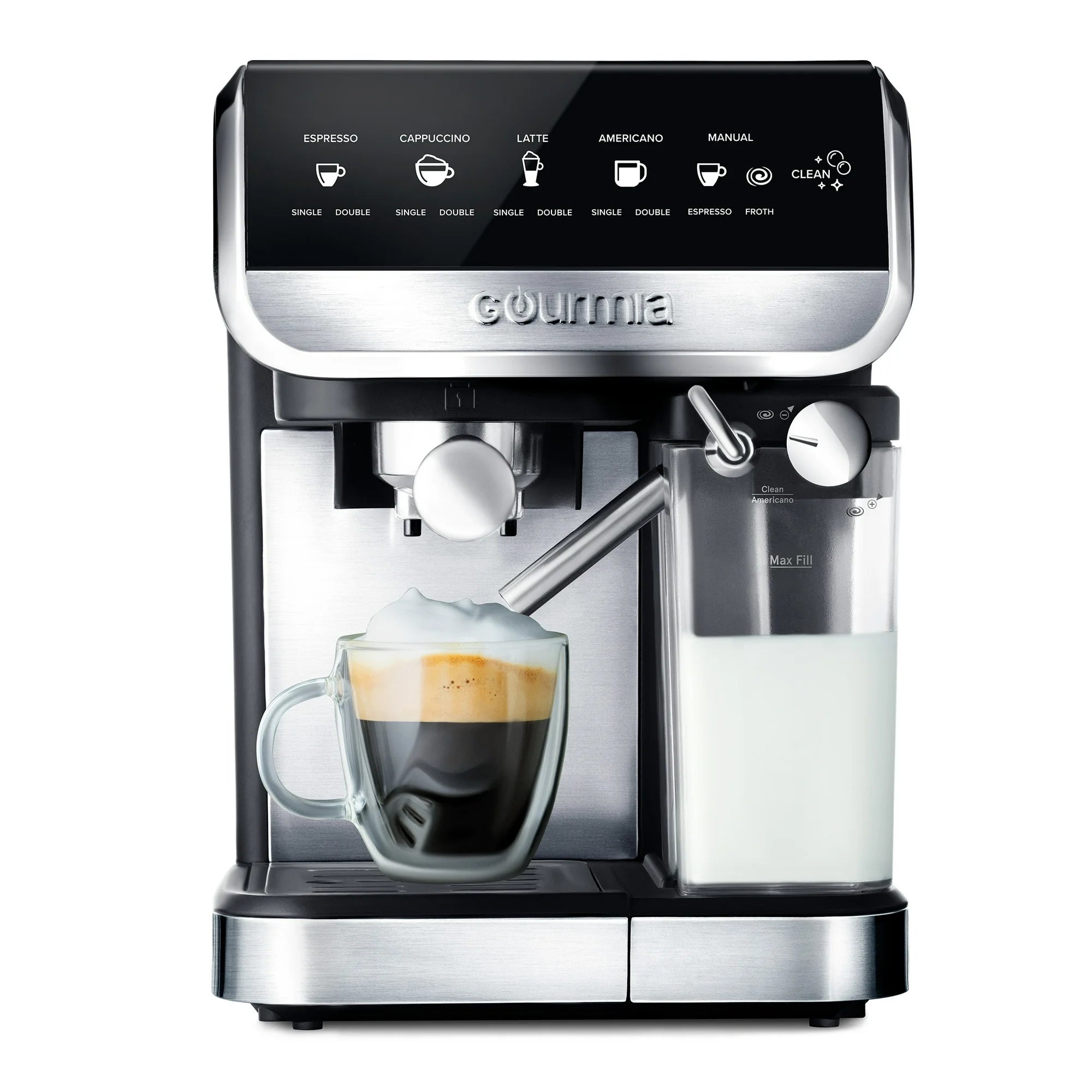 Espresso 15-Bar, 4-Cup Stainless Steel Automatic Espresso Machine