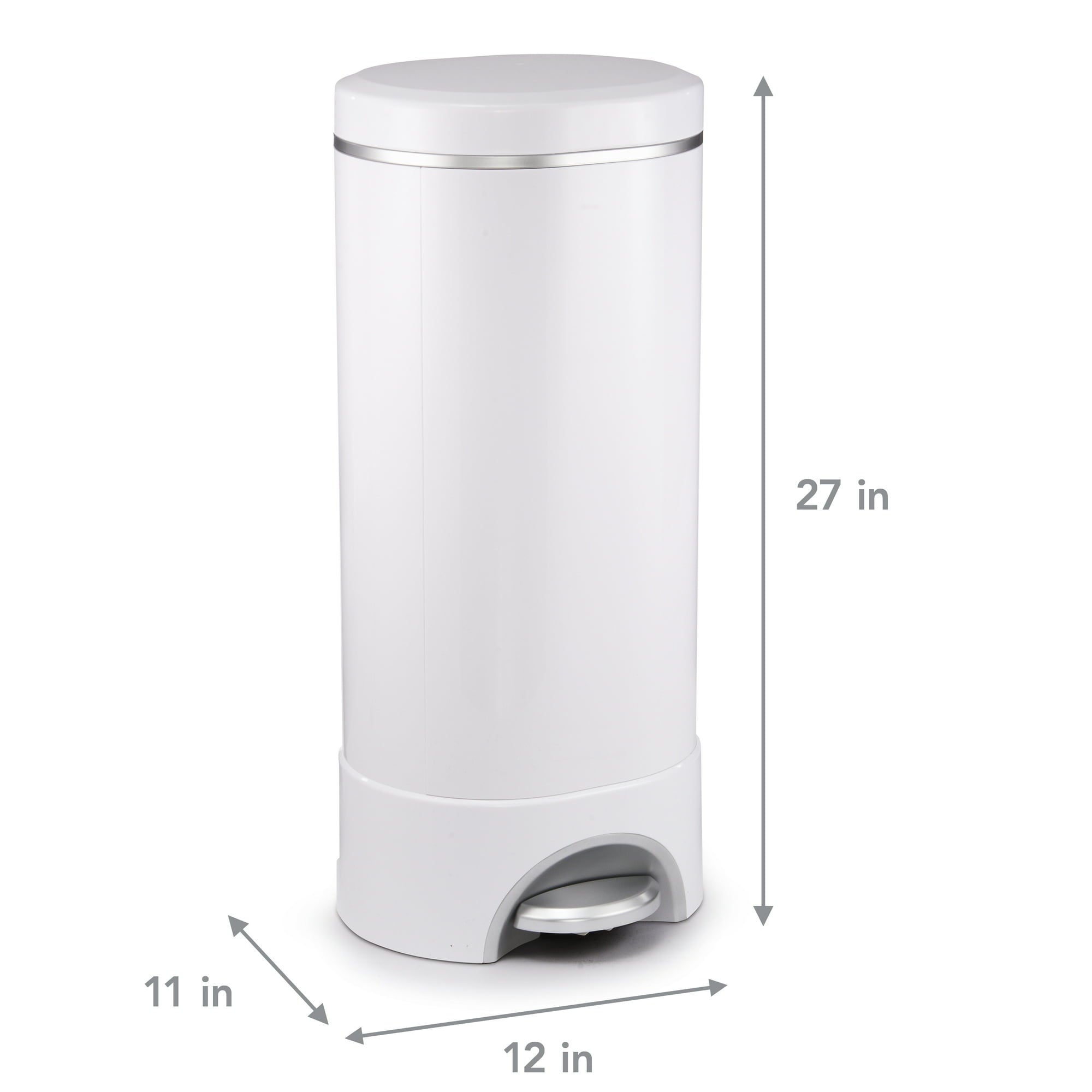 Baby Diaper Pail, White