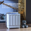 28Lbs Portable Washing Machine Compact Twin Tub Washer Spinner With Drain Pump Timer