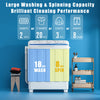 28Lbs Portable Washing Machine Compact Twin Tub Washer Spinner With Drain Pump Timer