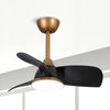 Black Modern Dimmable LED Ceiling Fan with Light and Remote