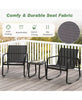 1-Piece Rocking Bistro Chairs for Porch Yard Balcony-Black