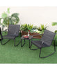 1-Piece Rocking Bistro Chairs for Porch Yard Balcony-Black