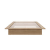 Malibu Brown Oak Wood Frame Queen Size Platform Bed - BOTTOM FRAME ONLY