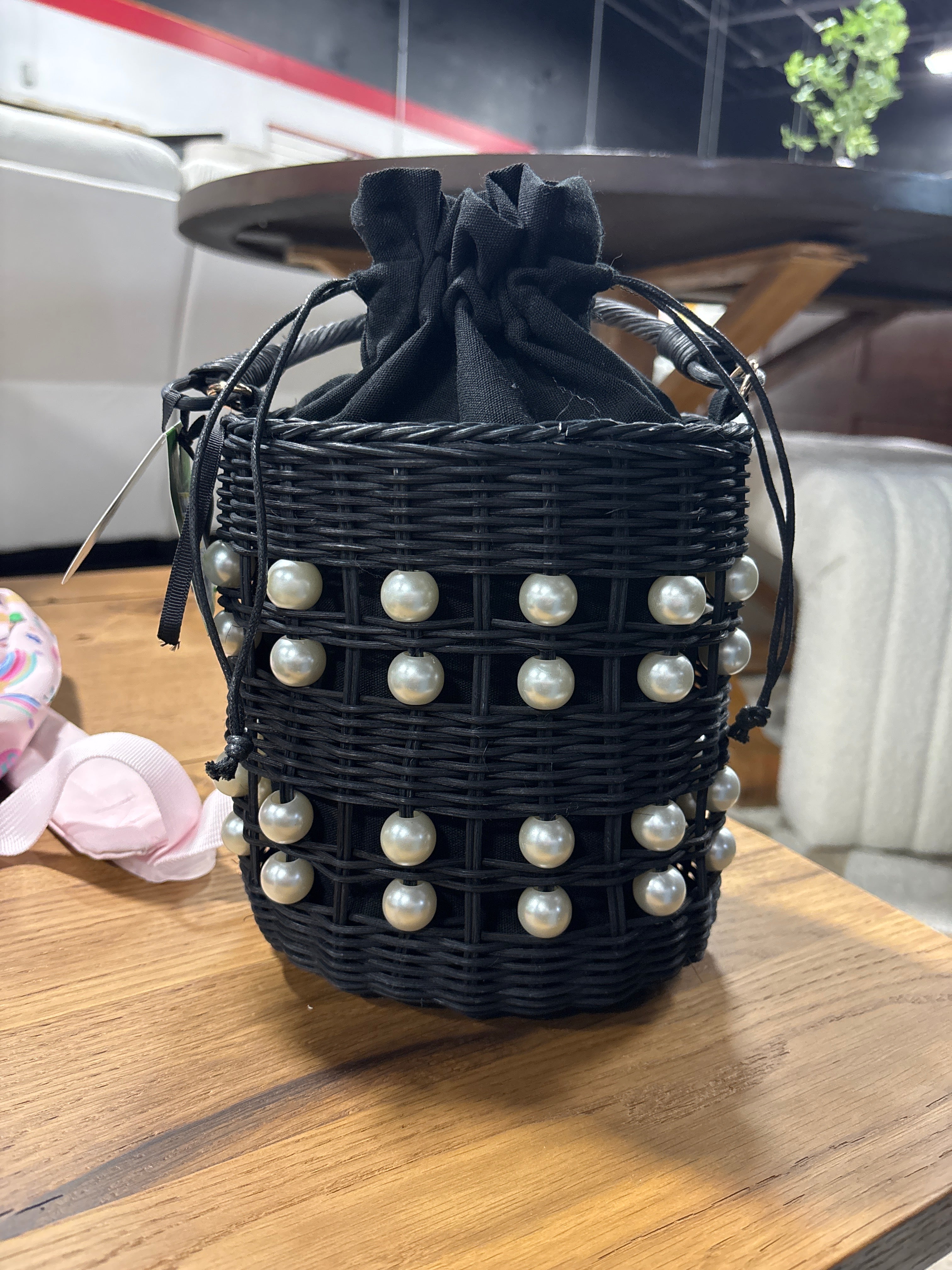 Kate Spade NY x Target Pearl Embellished Bucket Bag - Black SHOWROOM ITEM