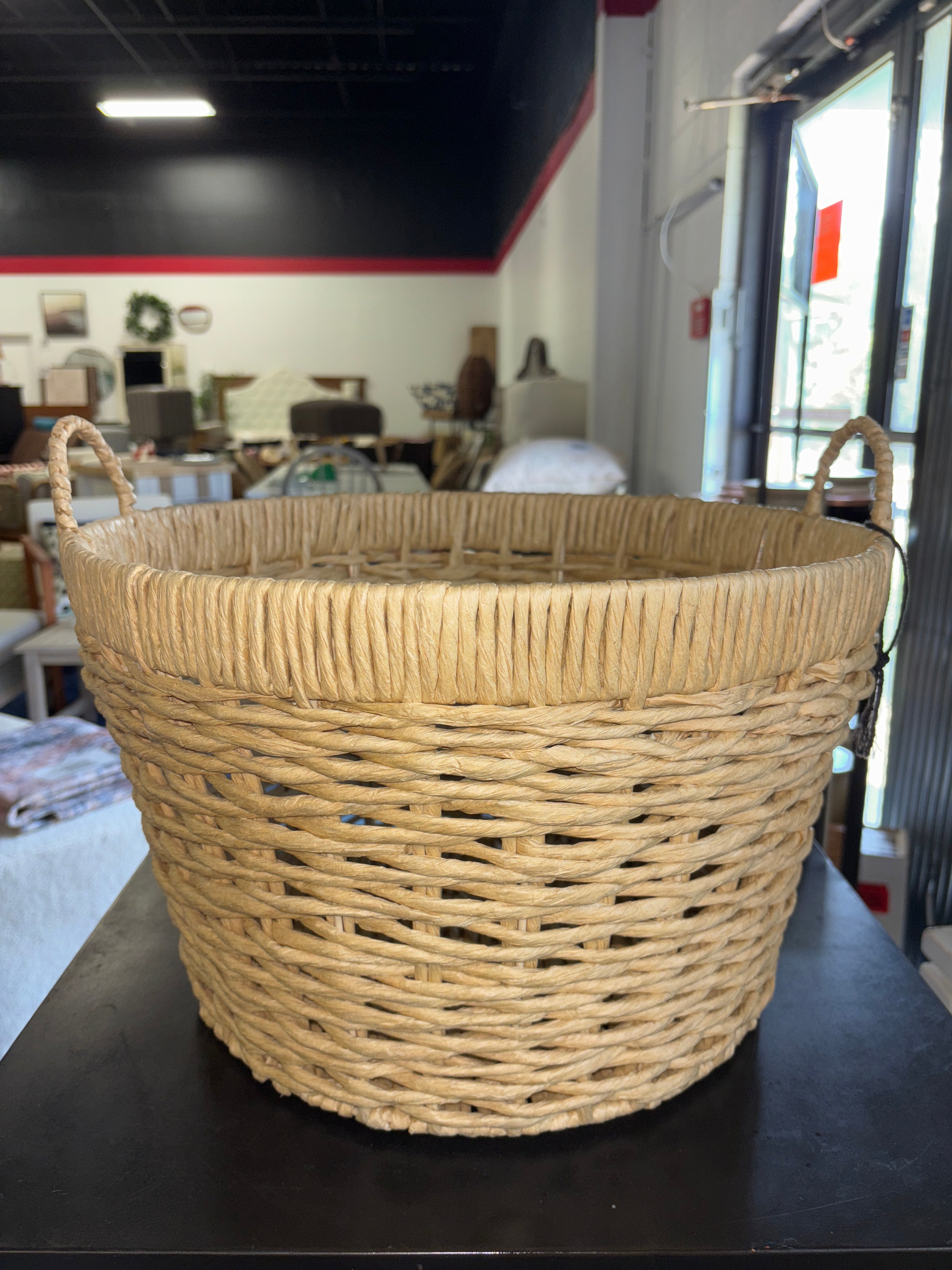 16.5" W x 10.5" H Woven Beverage Basket SHOWROOM ITEM