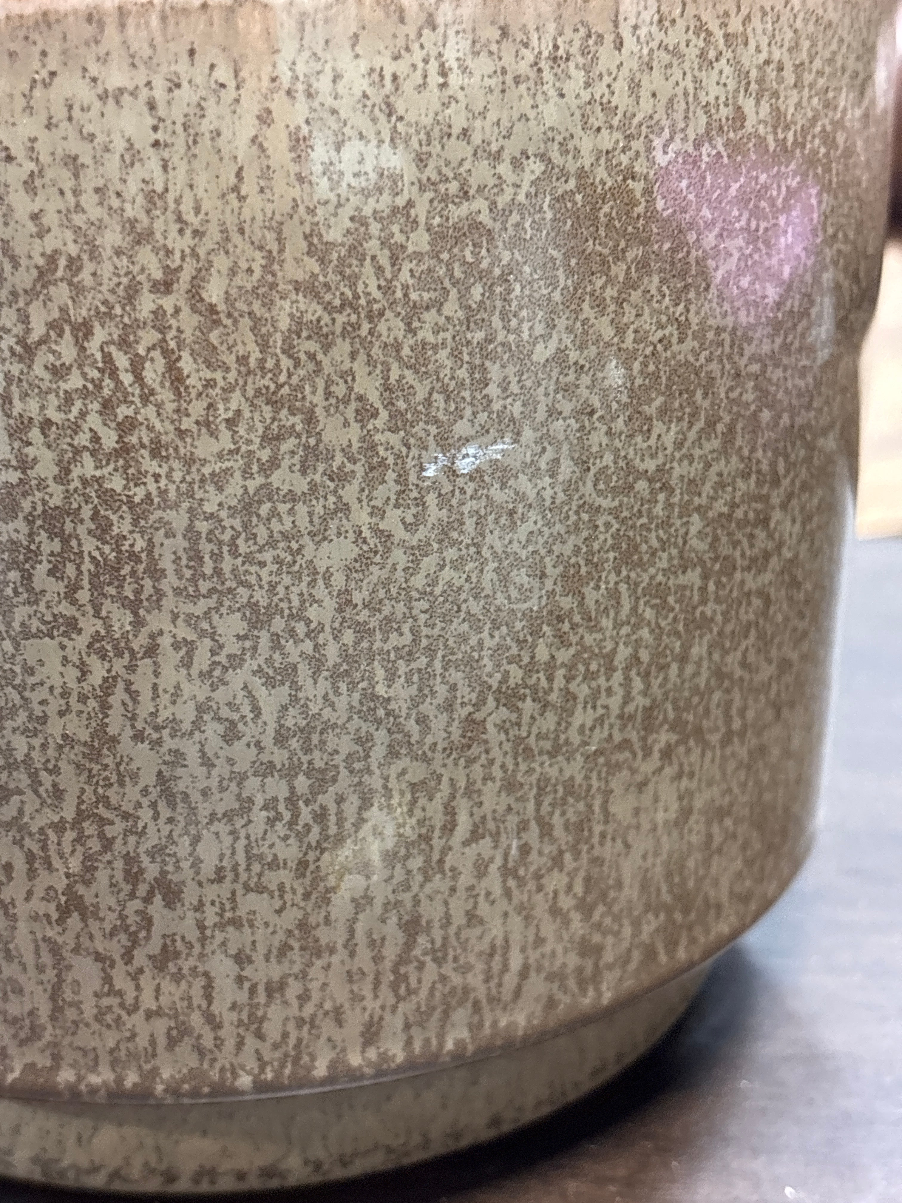 (No Stand) Ceramic Glazed Indoor Outdoor Planter Pot - Brown SHOWROOM ITEM