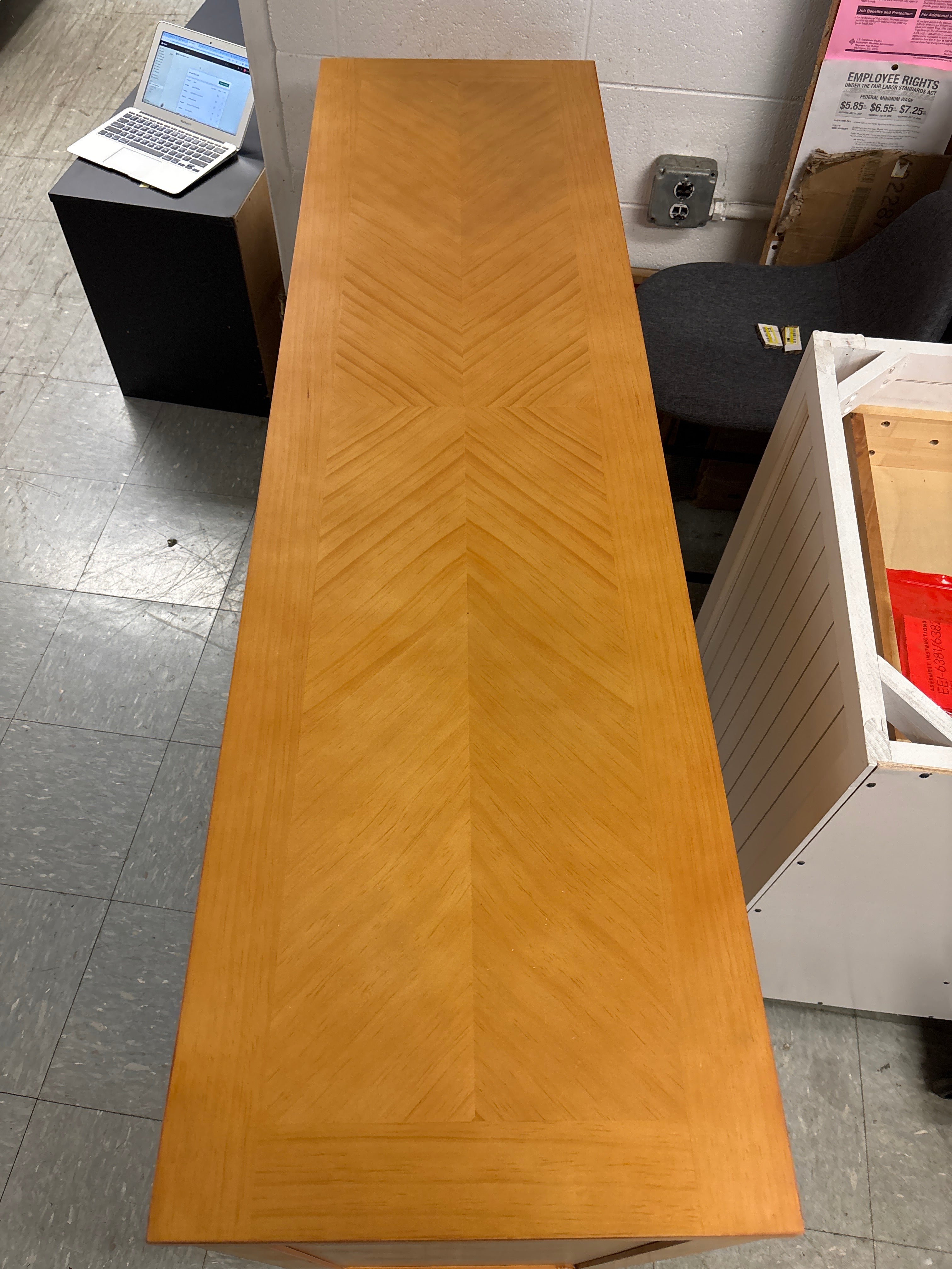 55" Rustic Console Table - Natural SHOWROOM ITEM