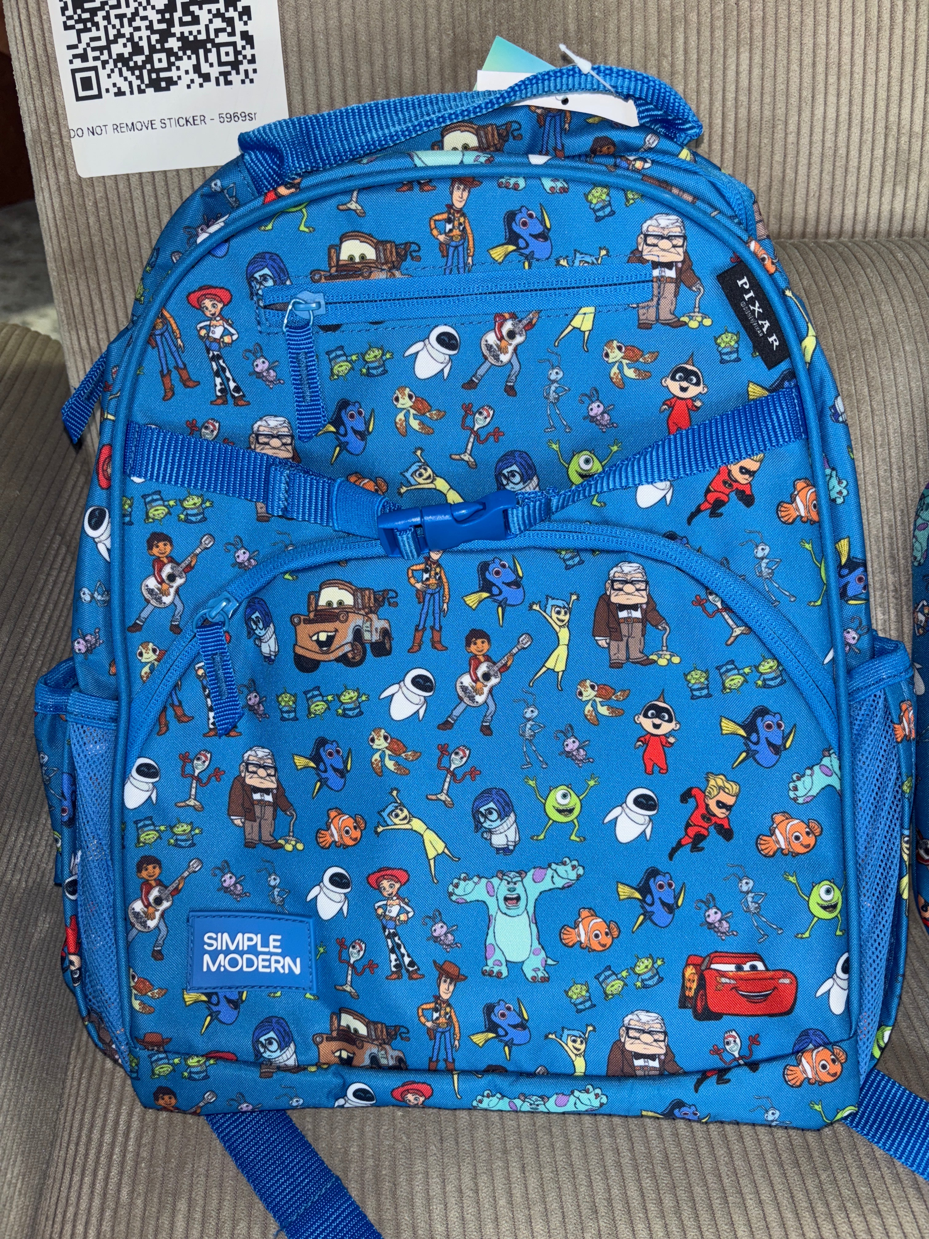 (Pixar) Simple Modern Kids' 12L Fletcher Backpack - Blue SHOWROOM ITEM
