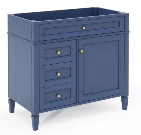 Bath Vanity Cabinet without Top in Blue