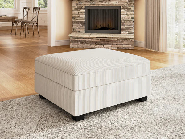 1 Piece Corduroy Modular Sectional Storage Ottoman