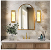 Modern 1-Light Vintage Gold Leaf LED Wall Sconce