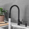 BATHLET Single Handle High Arc Pull Down Kitchen Faucet with Soap Dispenser