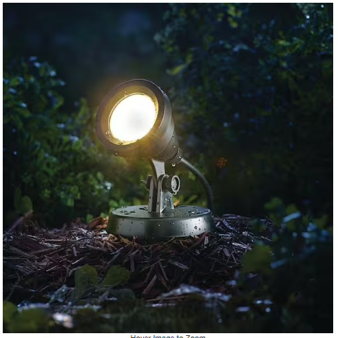 450 Lumen 1-Light Integrated LED Black Low Voltage Pond Light