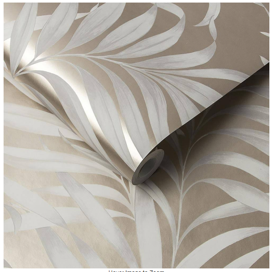 Yasuni Nude Cream Neutral Leaves Tropical Paste the Wall Wallpaper