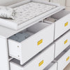 6-Drawer Dresser Change Table With Large Storage Space Chest Cabinet - White