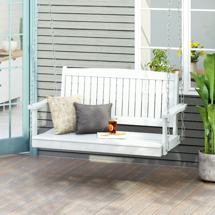 2 Person Solid Wood Porch Swing