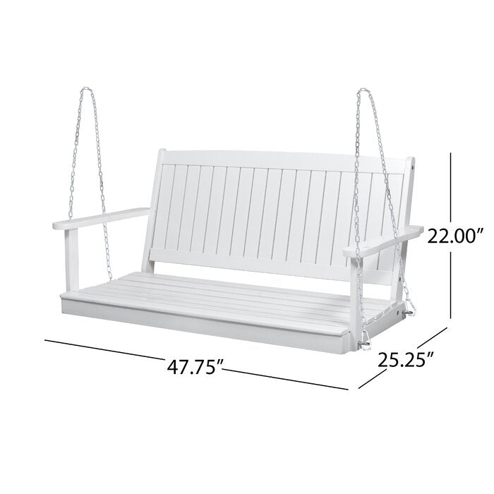 2 Person Solid Wood Porch Swing