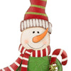 2 Piece Metal Christmas Snowman & Santa Yard Stake or Standing Decor or Wall Decor Set