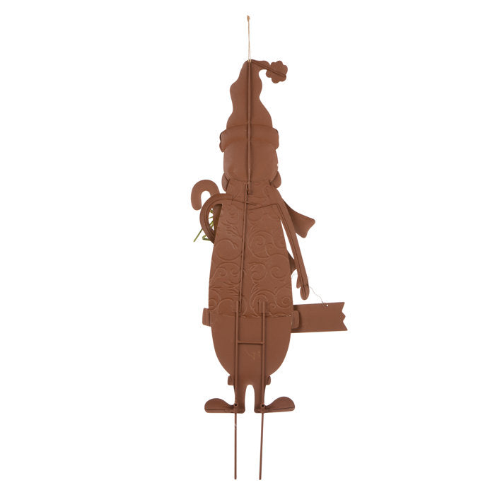 2 Piece Metal Christmas Snowman & Santa Yard Stake