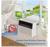 Window Air Conditioner w/Dehumidifier Through the Wall AC White
