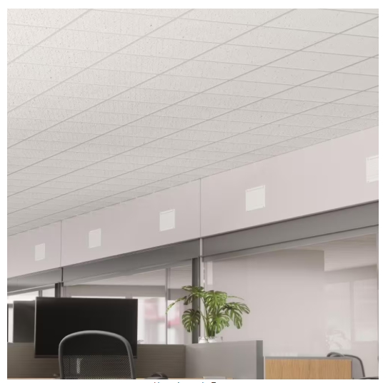 Radar Basic White Square Edge Lay-In Ceiling Tile, Case of 16