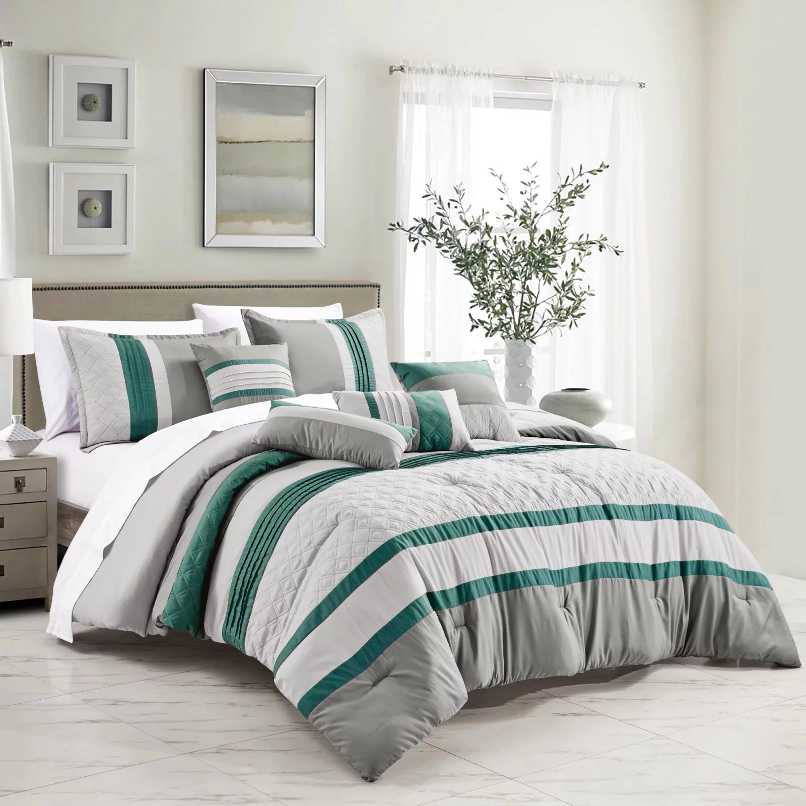 7PC COMFORTER SET, QUEEN