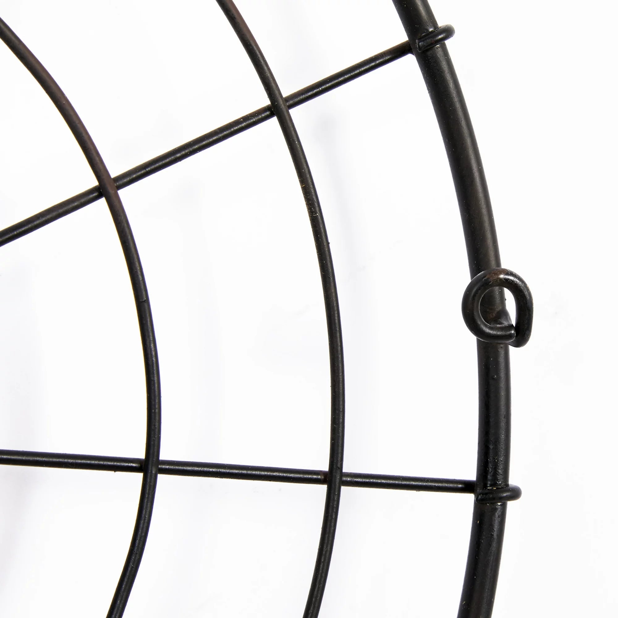Black Metal Plate Wall Decor with Intricate Pattern