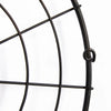 Black Metal Plate Wall Decor with Intricate Pattern