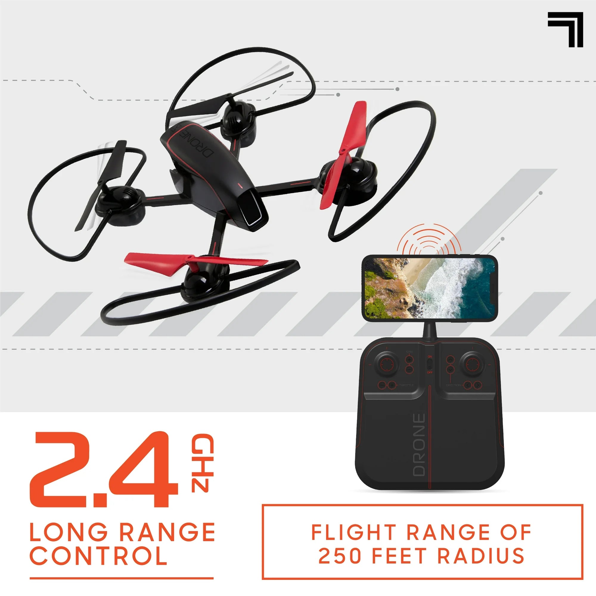 Mach X Drone with Streaming Camera, Auto-Orientation Control