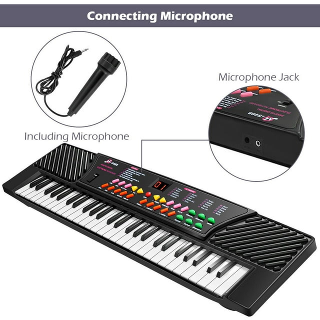 54 Keys Electronic Music Keyboard Kid Piano Organ W/Mic & Adapter
