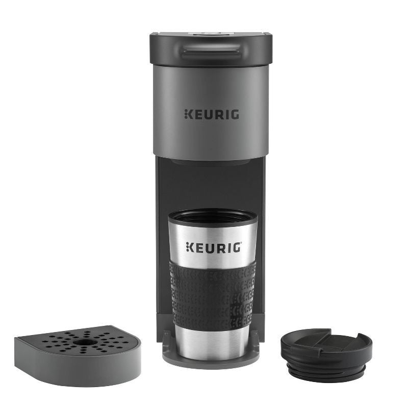 K-Mini Go Single-Serve K-Cup Pod Coffee Maker Gray: Compact Electric Brewer, Uses K-Cups & Pods